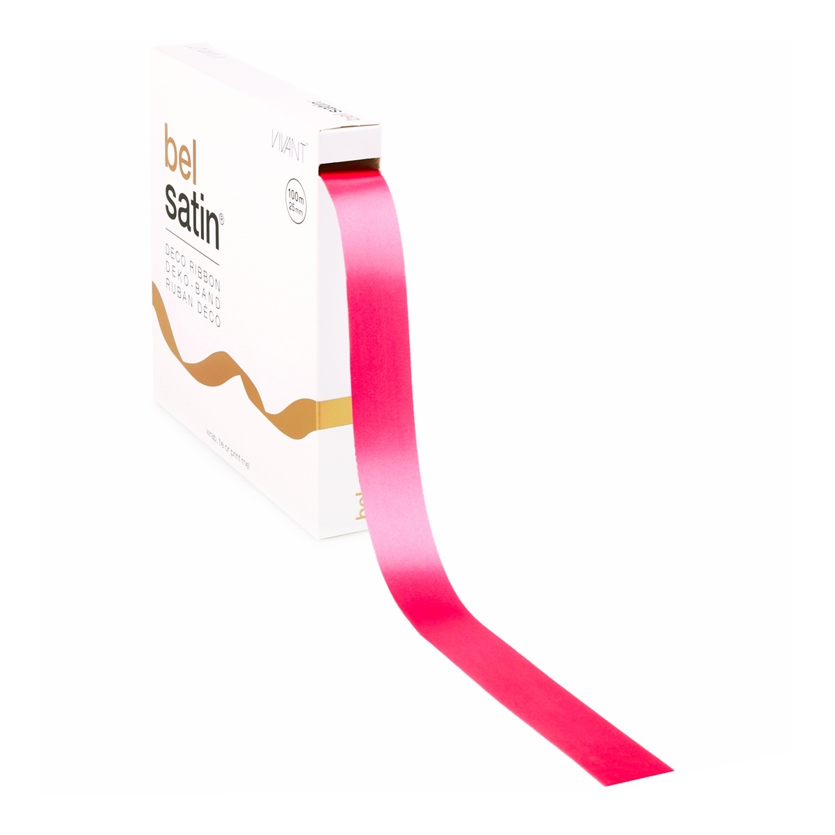 Bel Satin Ruban 25mm - Pink