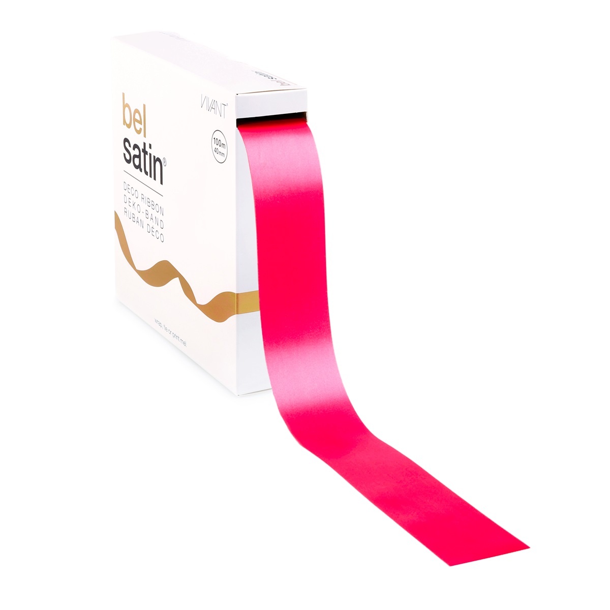 Bel Satin Ruban 40mm - Pink