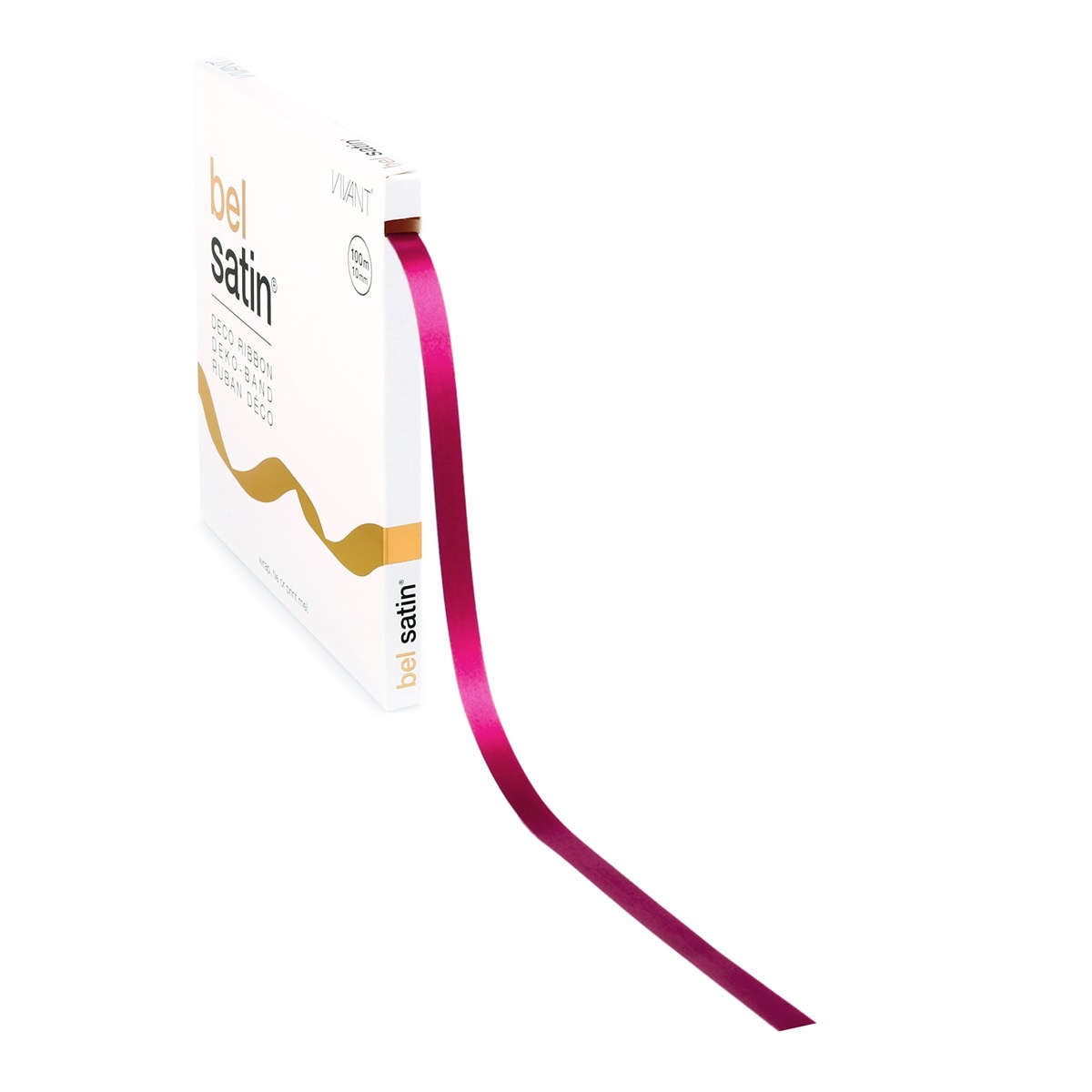 Bel Satin Ruban 10mm - Azaléa