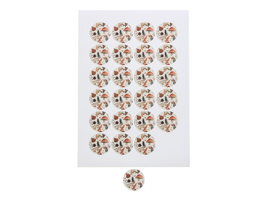 Aufkleber 4 cm "Mushroom mix"