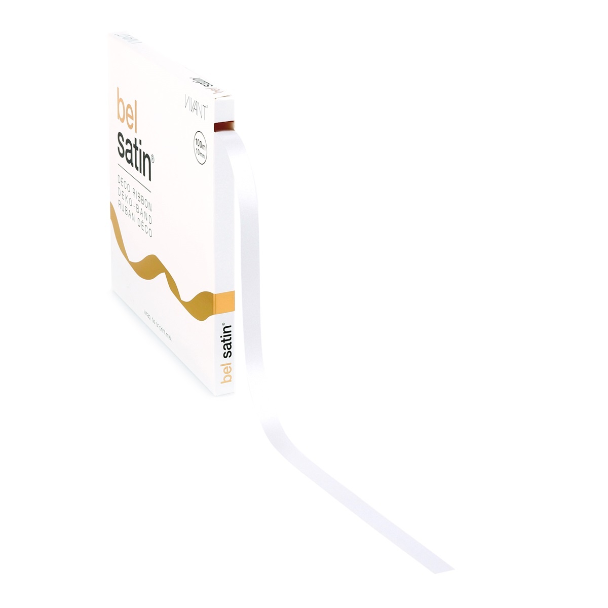 Bel Satin ribbon 10mm - White