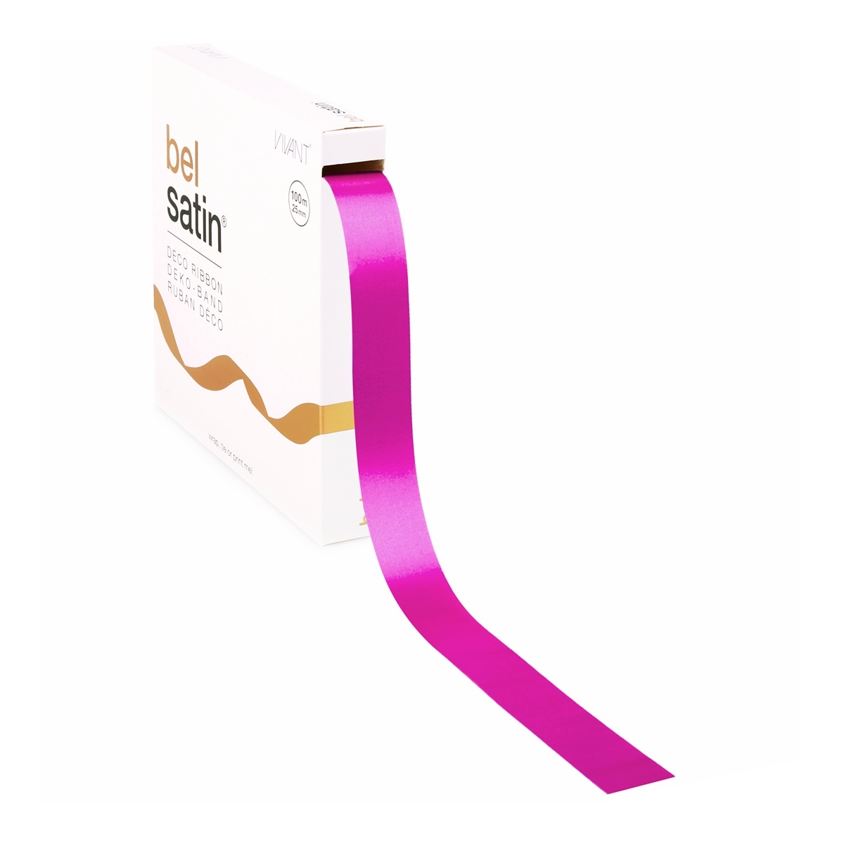 Bel Satin ribbon 25mm - Magenta