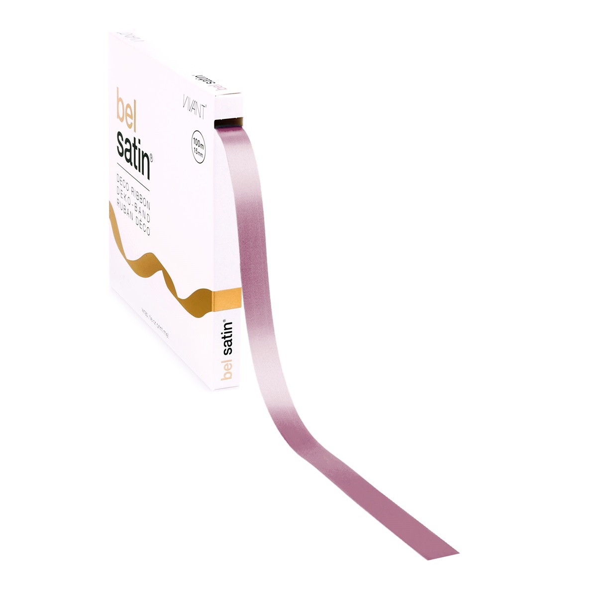 Bel Satin ribbon 15mm - Old Rose