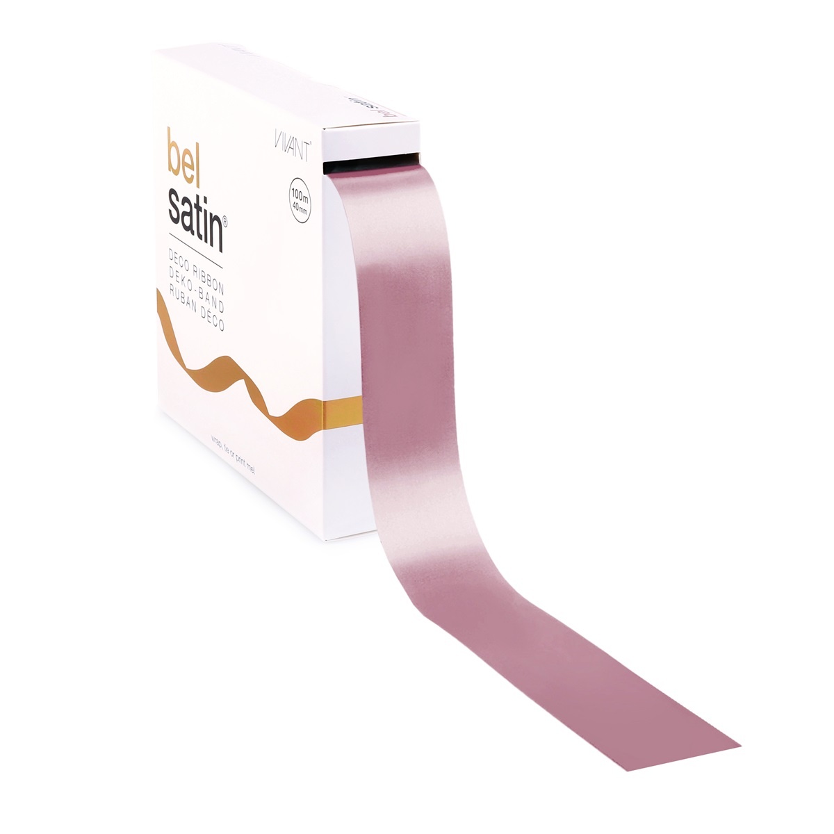 Bel Satin ribbon 40mm - Old Rose
