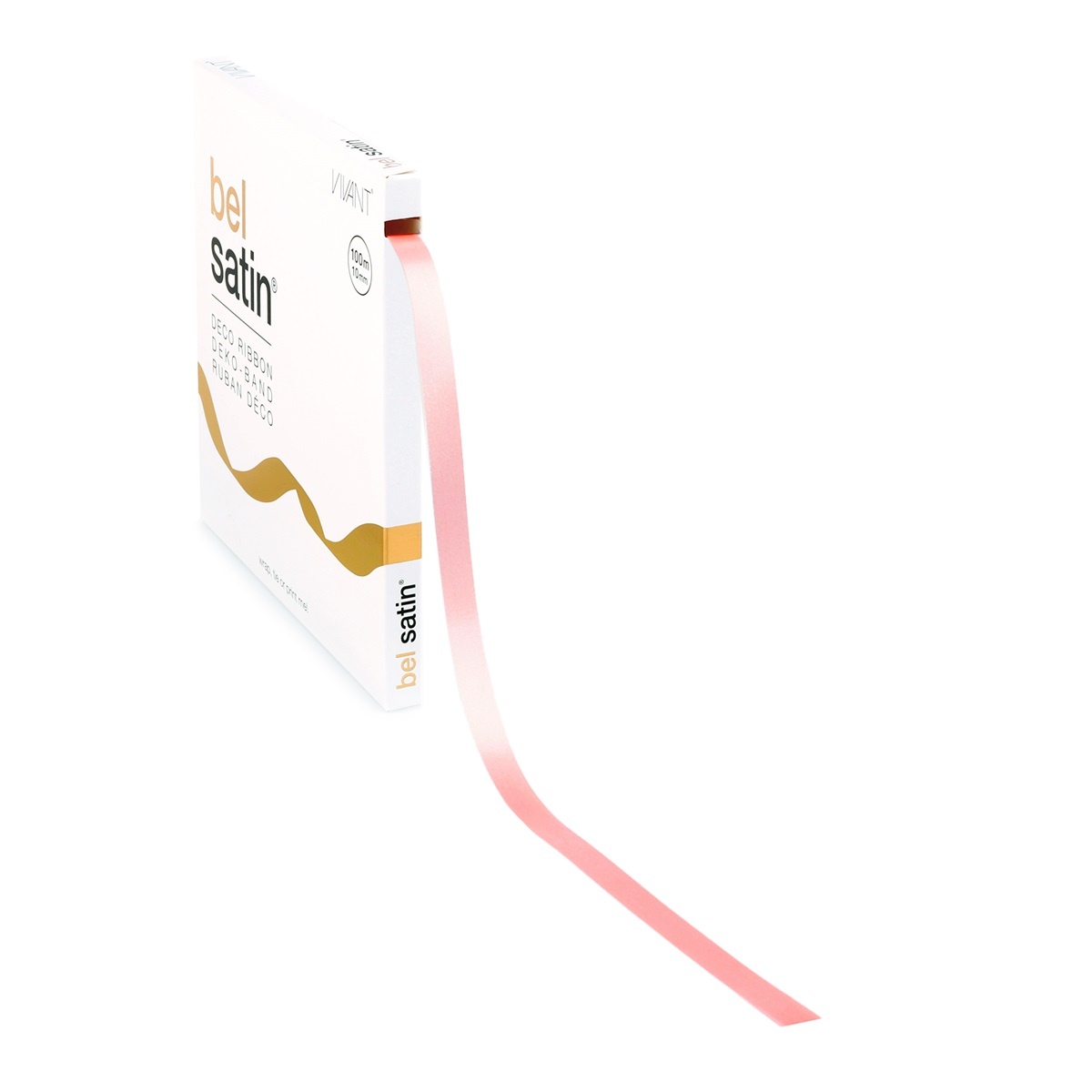 Bel Satin Ruban 10mm - Midi Rose