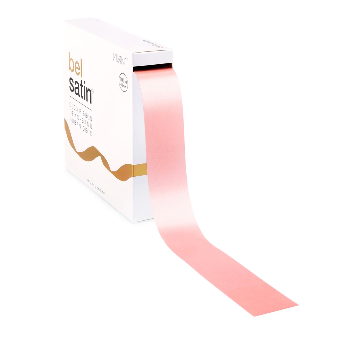 Bel Satin Ruban 40mm - Midi Rose
