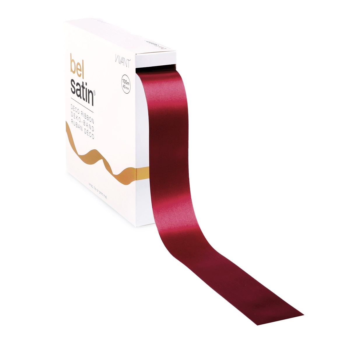 Bel satin ruban 40mm - Warm Red
