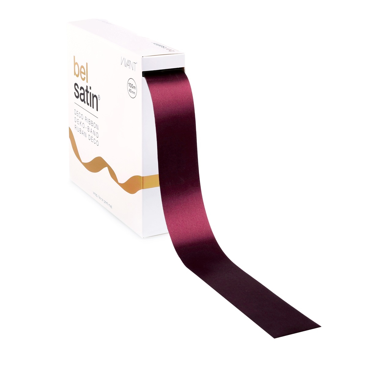 Bel satin ruban 40mm - Wine Red