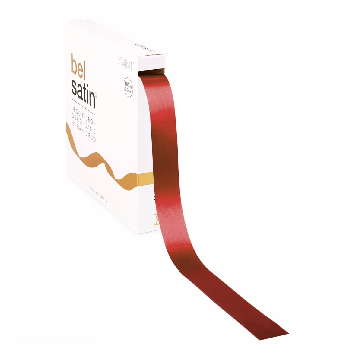Bel Satin ribbon 25mm - Brique