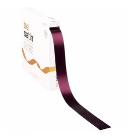 Bel Satin ruban 25mm - Bordeaux