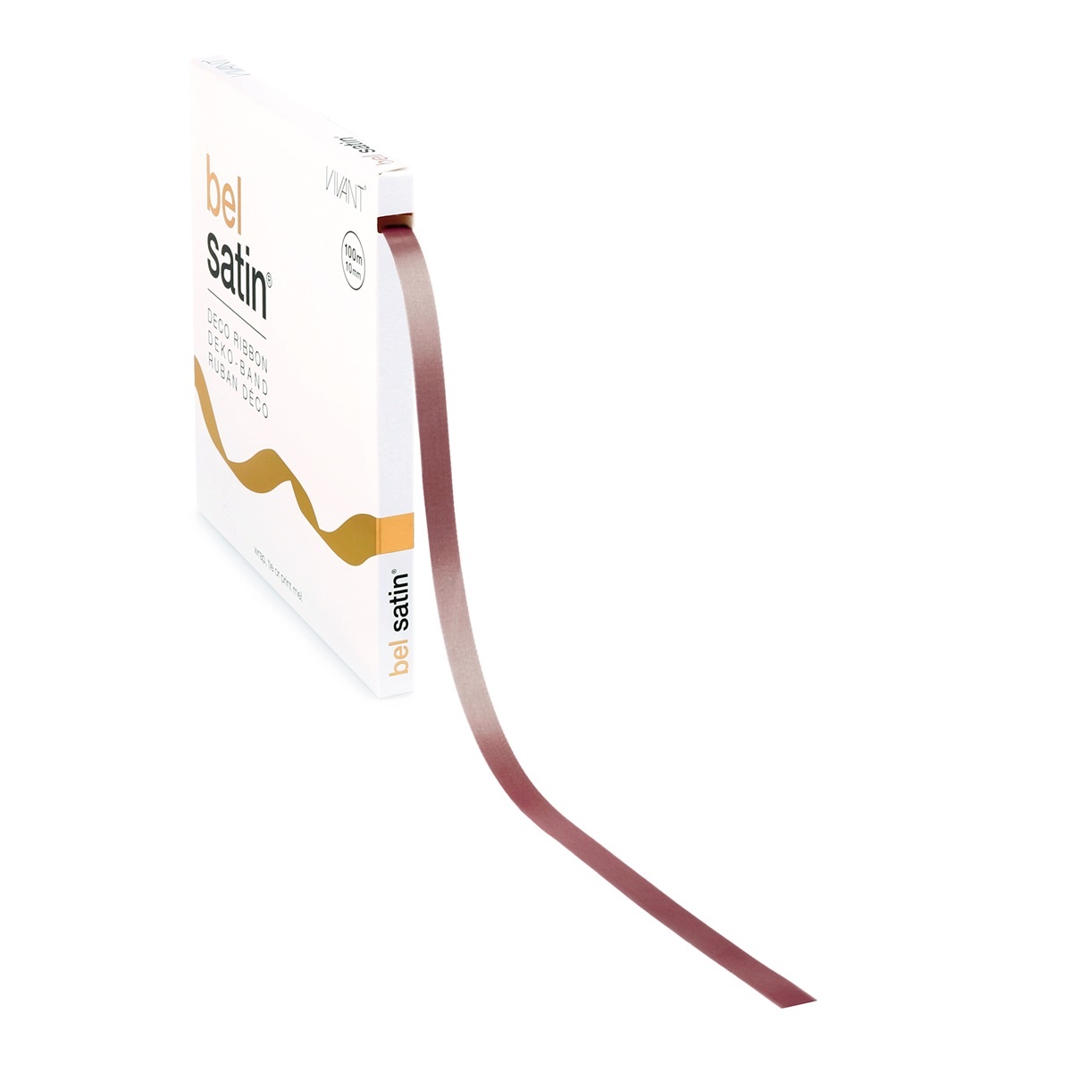 Bel Satin ruban 10mm - Dark Rose