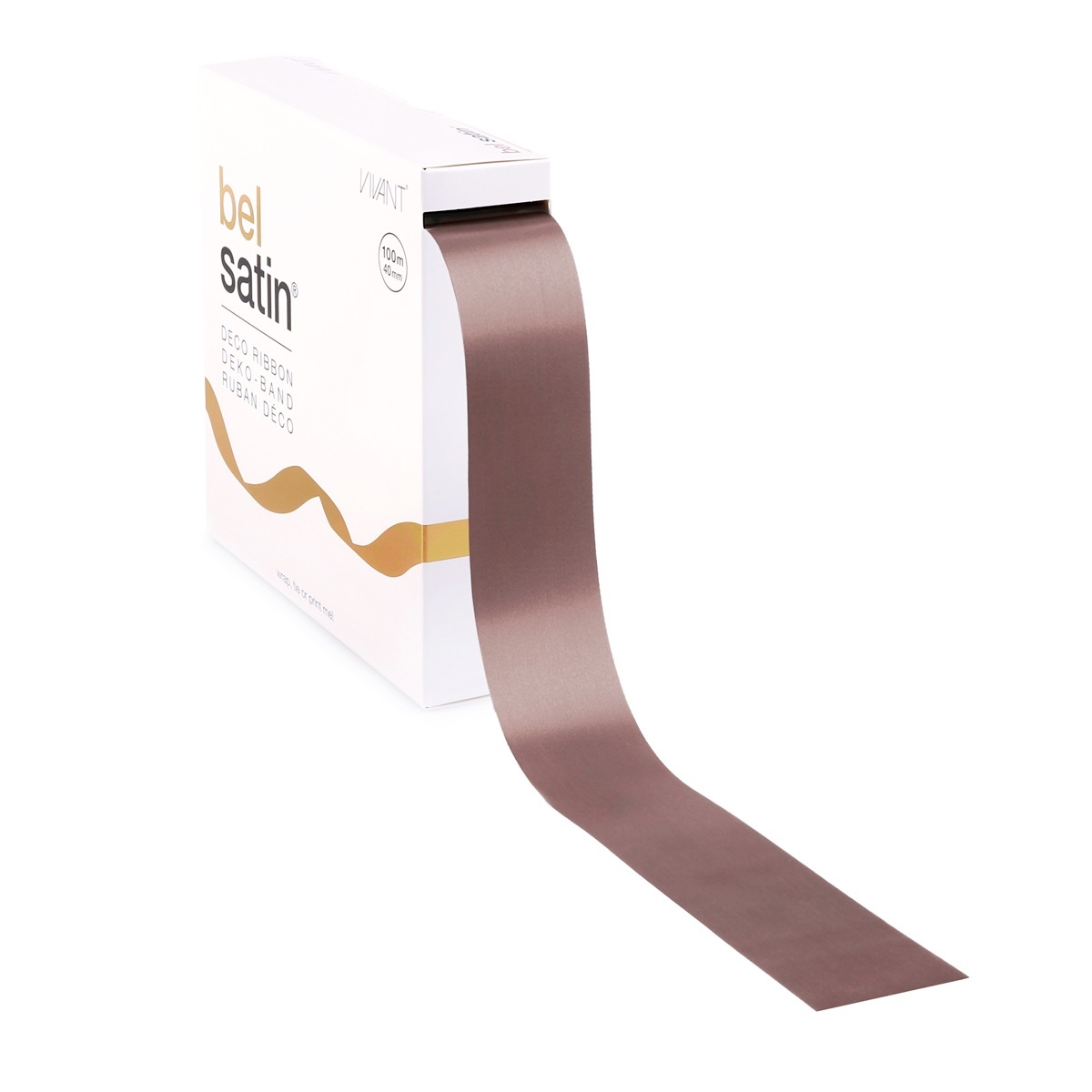 Bel Satin ruban 40mm - Dark Rose