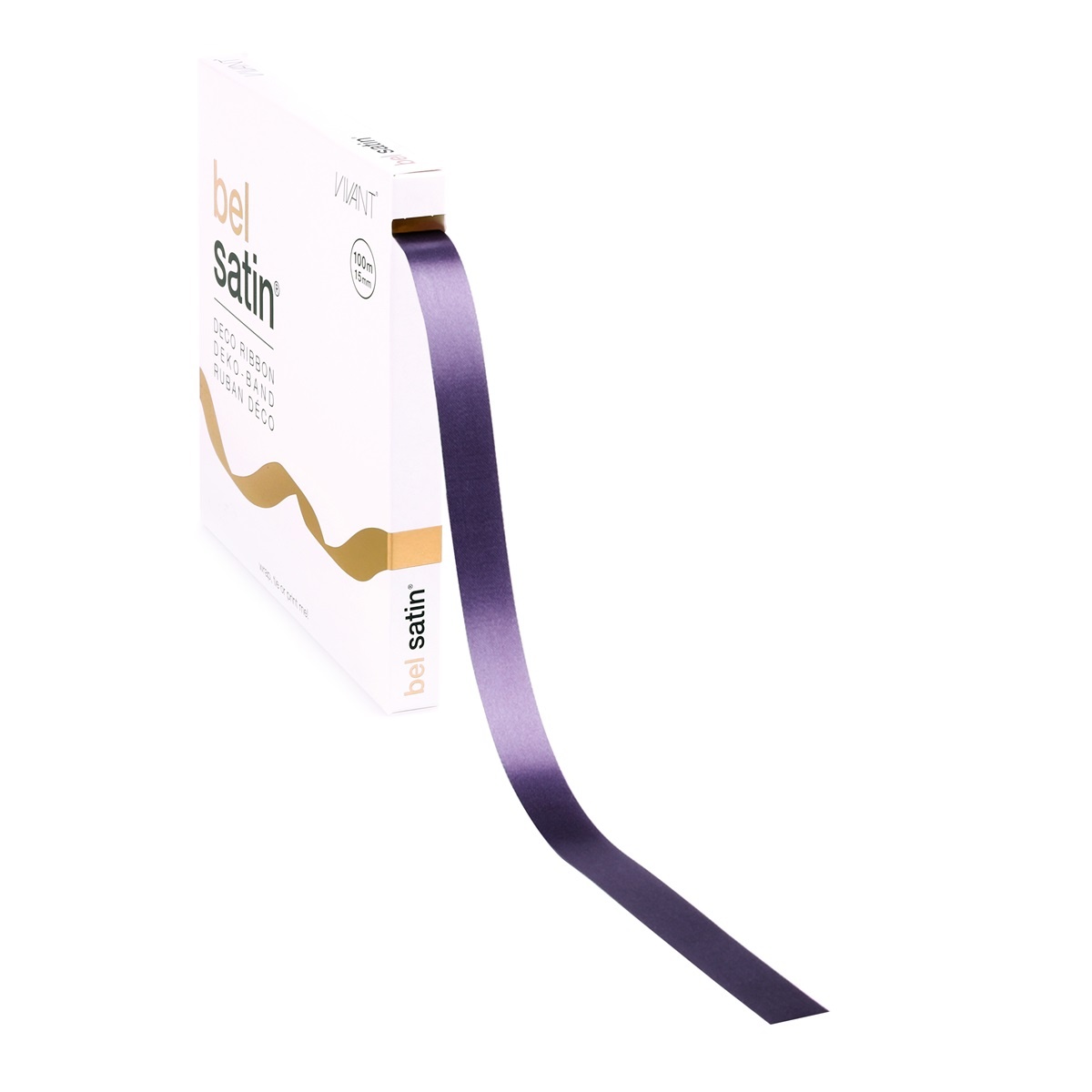 Bel Satin ribbon 15mm - Old Purple