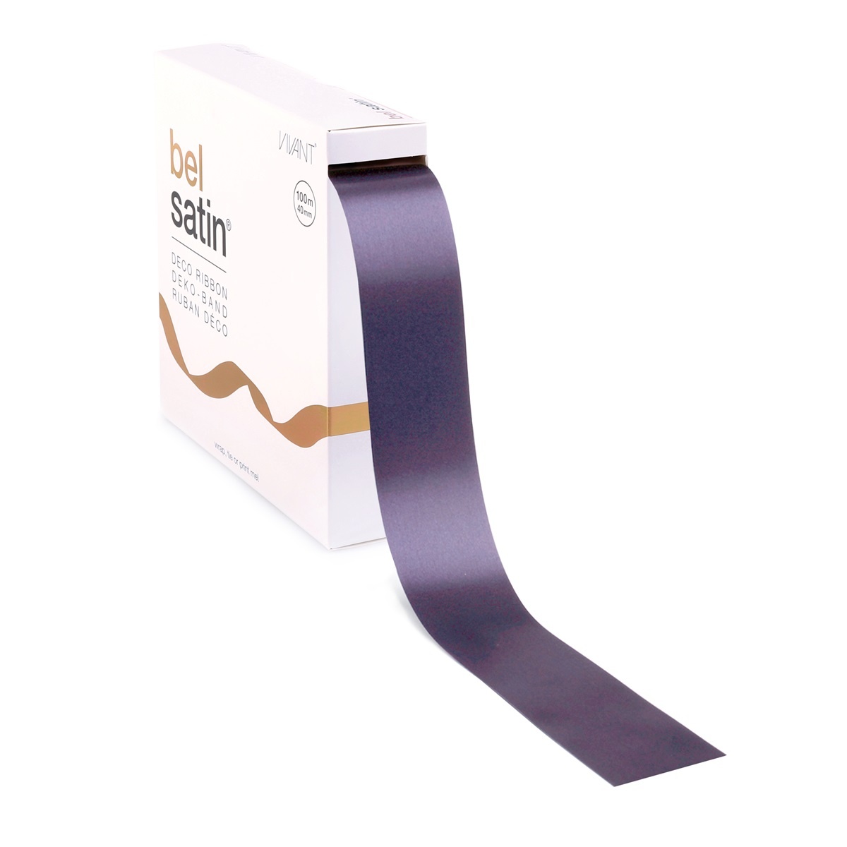 Bel Satin ribbon 40mm - Old Purple