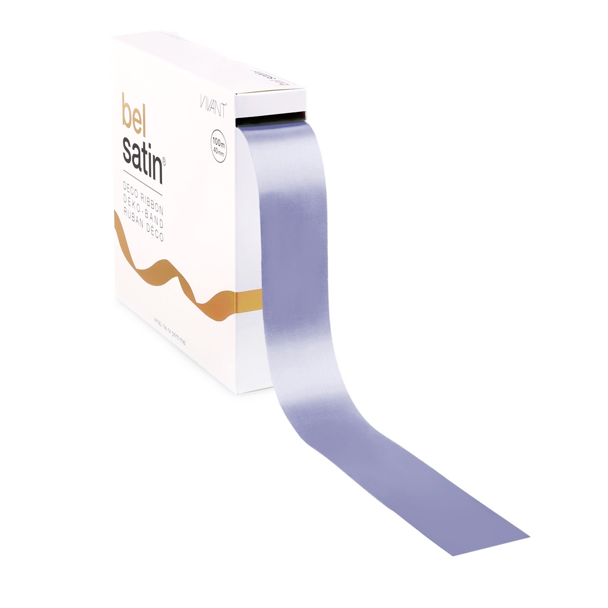 Bel Satin ruban 40mm - Old Lila