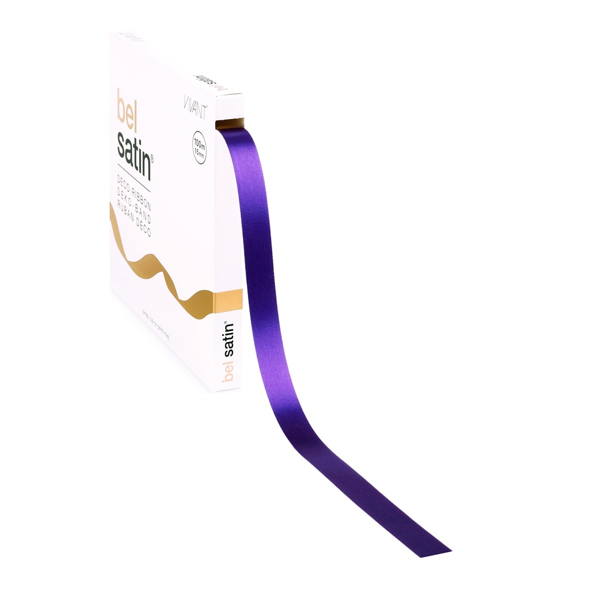 Bel Satin ruban 15mm - Purple