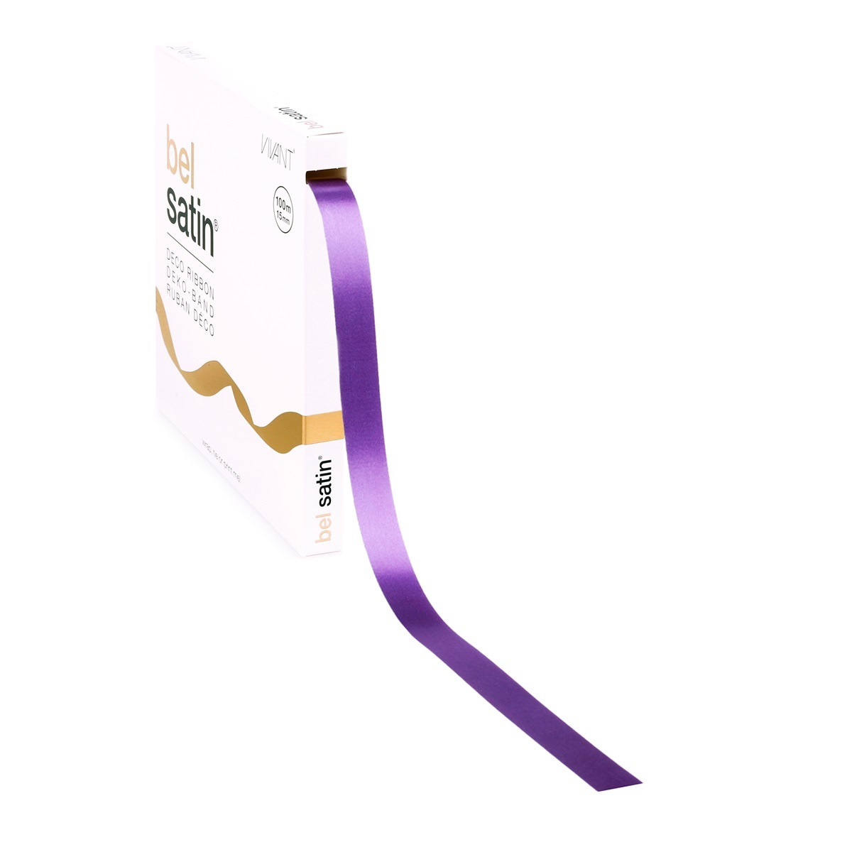 Bel Satin ruban 15mm - Lavendel