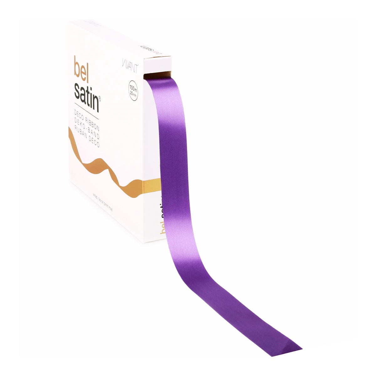 Bel Satin ruban 25mm - Lavendel