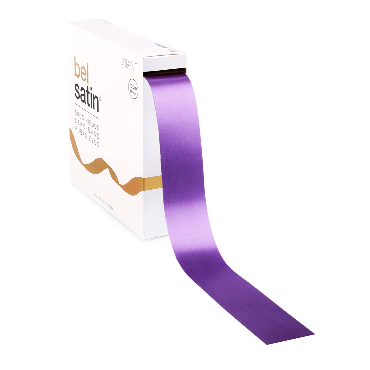 Bel Satin ruban 40mm - Lavendel