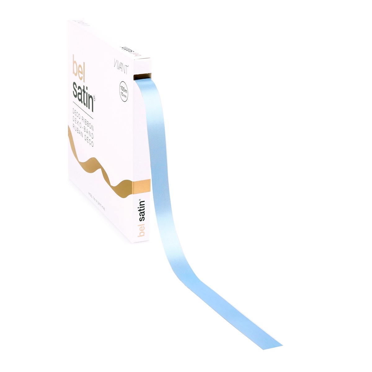 Bel Satin ruban 15mm - Ice Blue