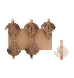 "Mushroom mix" Leaf clip  brown