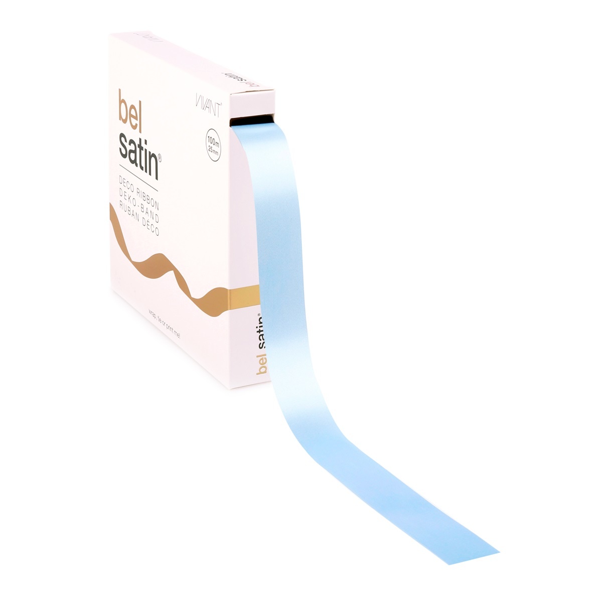 Bel Satin ruban 25mm - Ice Blue