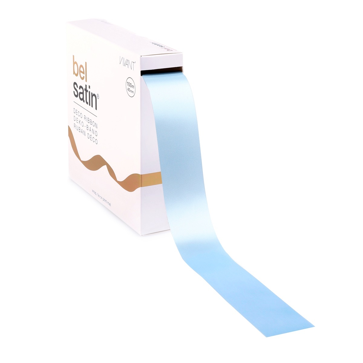 Bel Satin ruban 40mm - Ice Blue