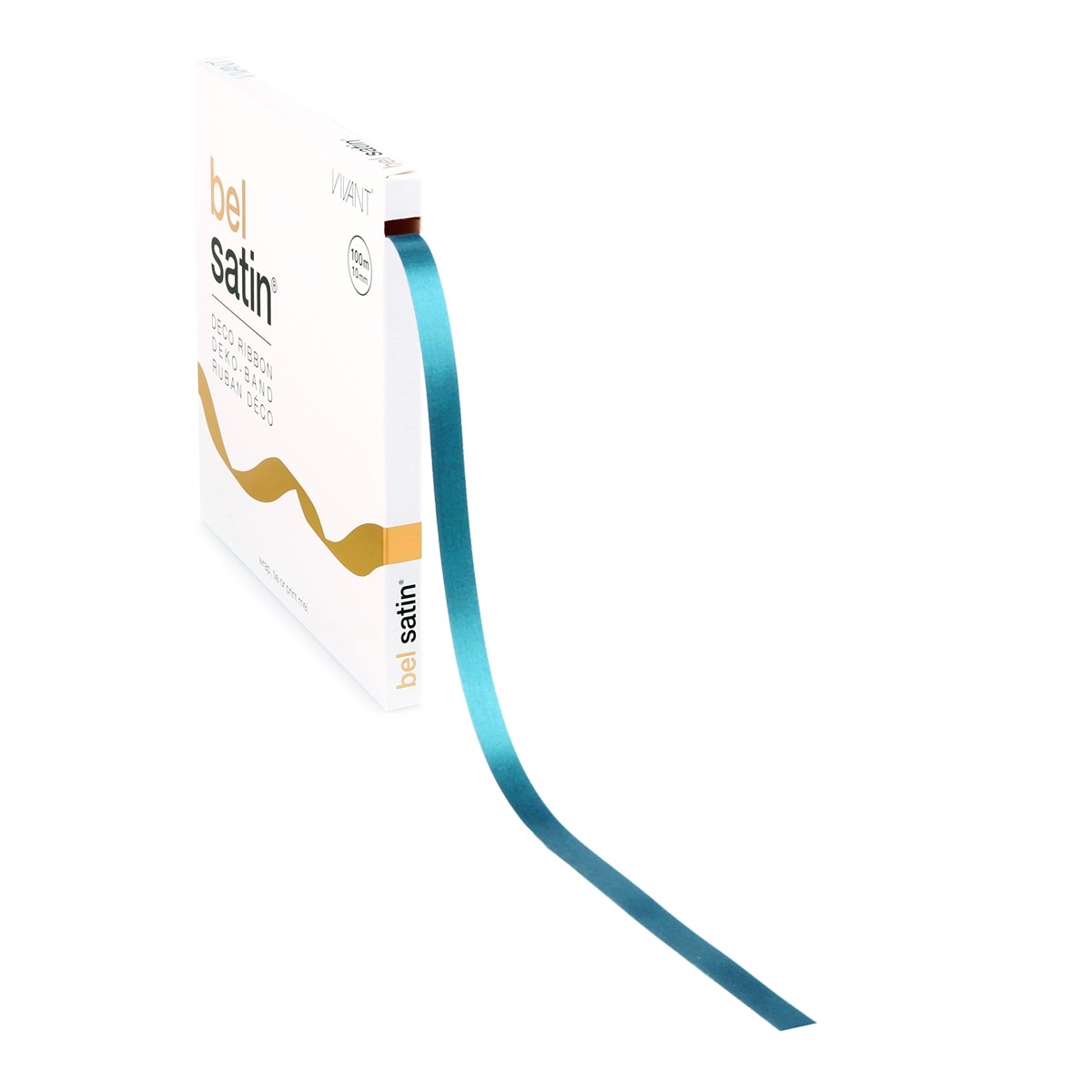 Bel Satin ruban 10mm - Turquoise