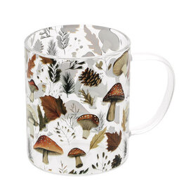 "Mushroom mix"glass mug