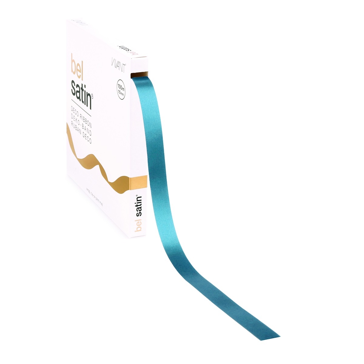 Bel Satin ruban 15mm - Turquoise