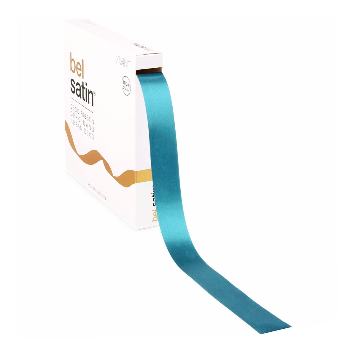 Bel Satin ruban 25mm - Turquoise
