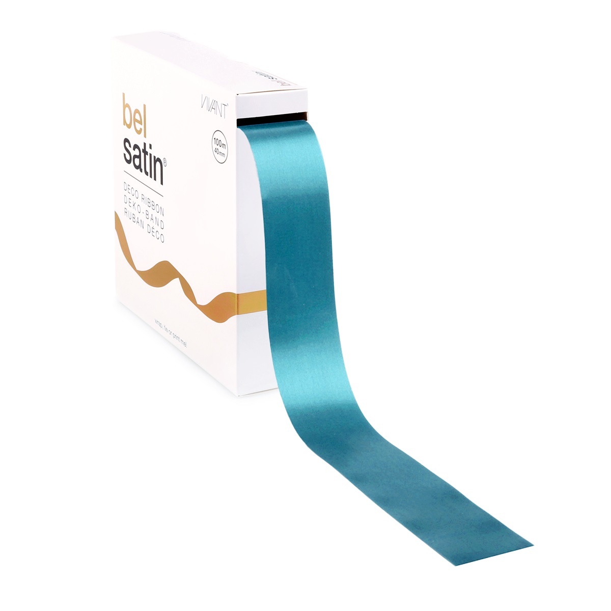 Bel Satin ruban 40mm - Turquoise