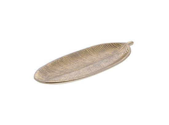 "MDF" leaf-shaped bowl medium gold