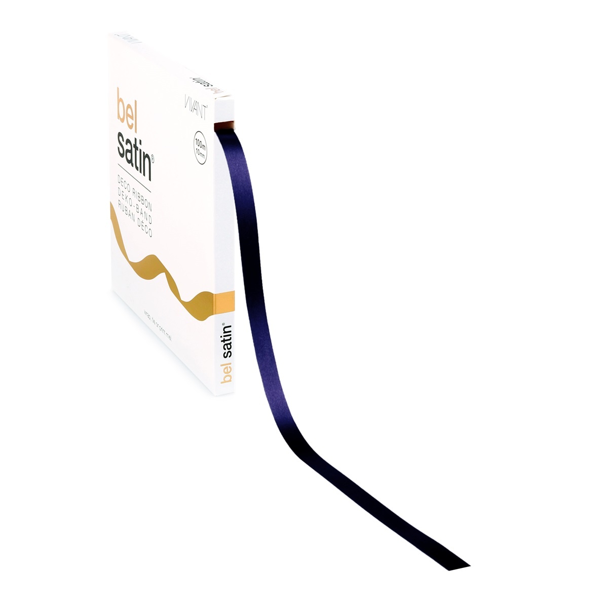 Bel Satin ruban 10mm - Dark Blue