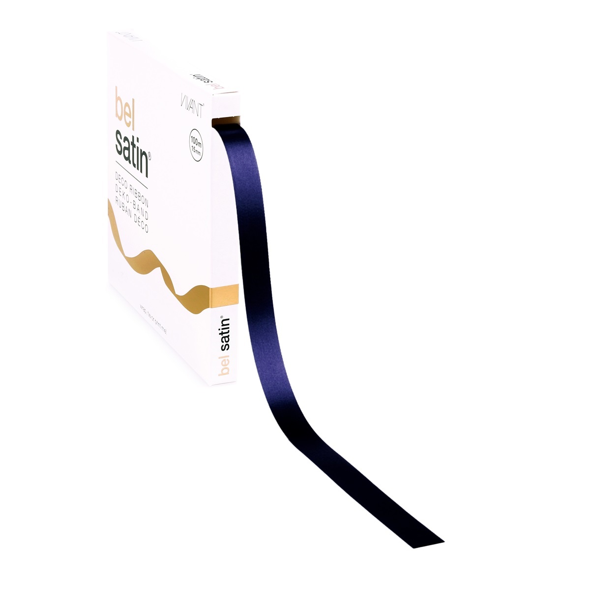 Bel Satin ruban 15mm - Dark Blue