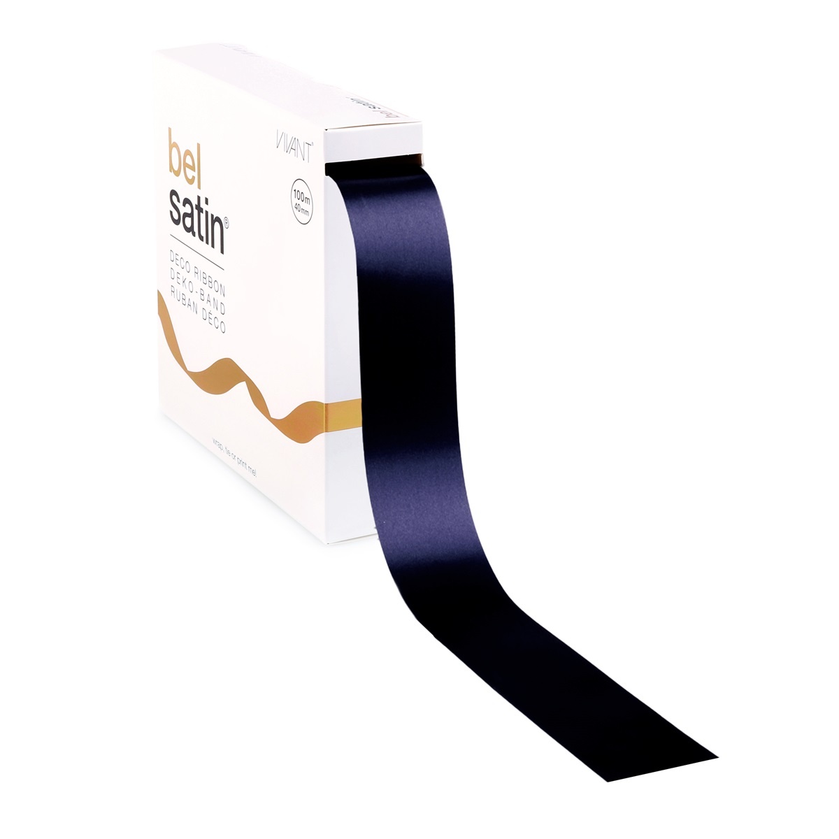 Bel Satin ruban 40mm - Dark Blue