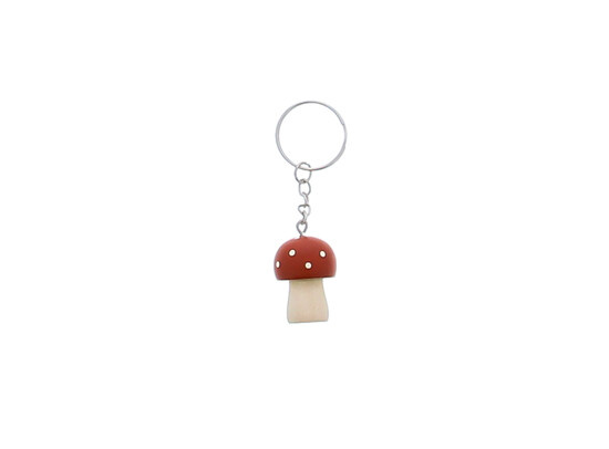 Paddestoel "Champy" sleutelhanger terra cotta