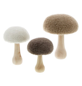 Mushroom "Mossie" deco S/3