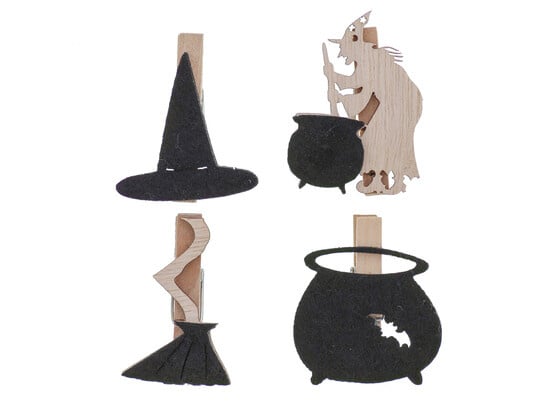 Clip mix de 4 figurines  pour Halloween