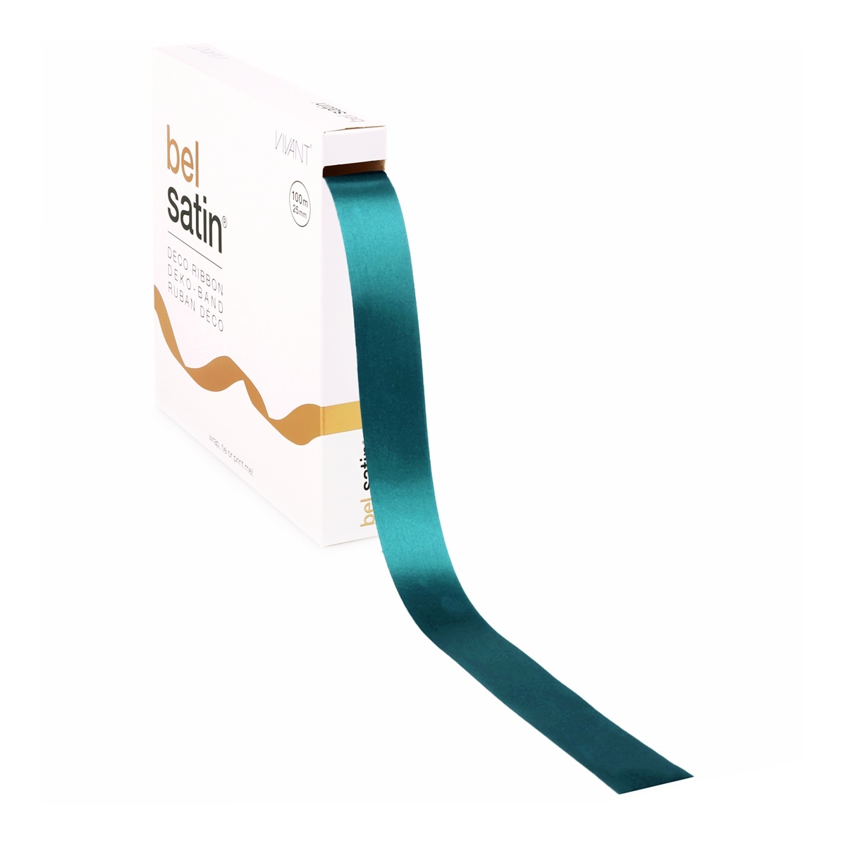 Bel Satin lint 25mm - Sea Blue