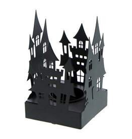 Tealight haunted castle square black