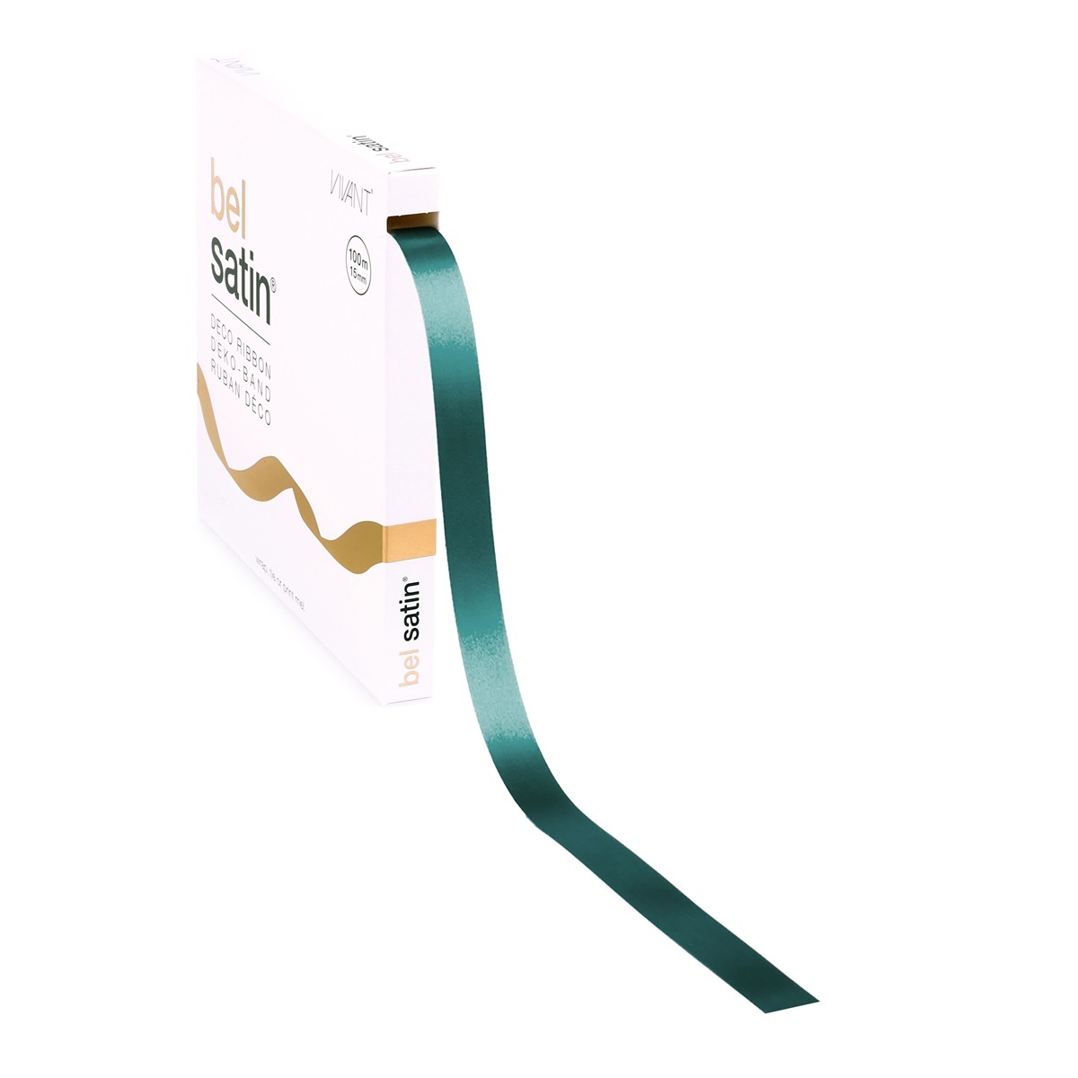 Bel Satin ruban 15mm - Petrol