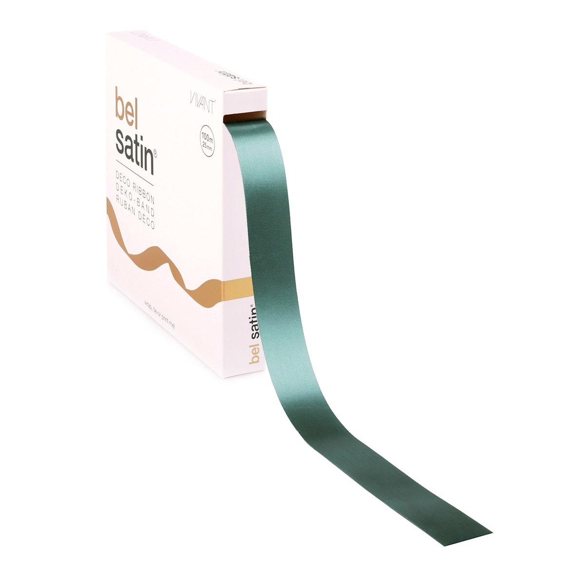 Bel Satin ruban 25mm - Petrol