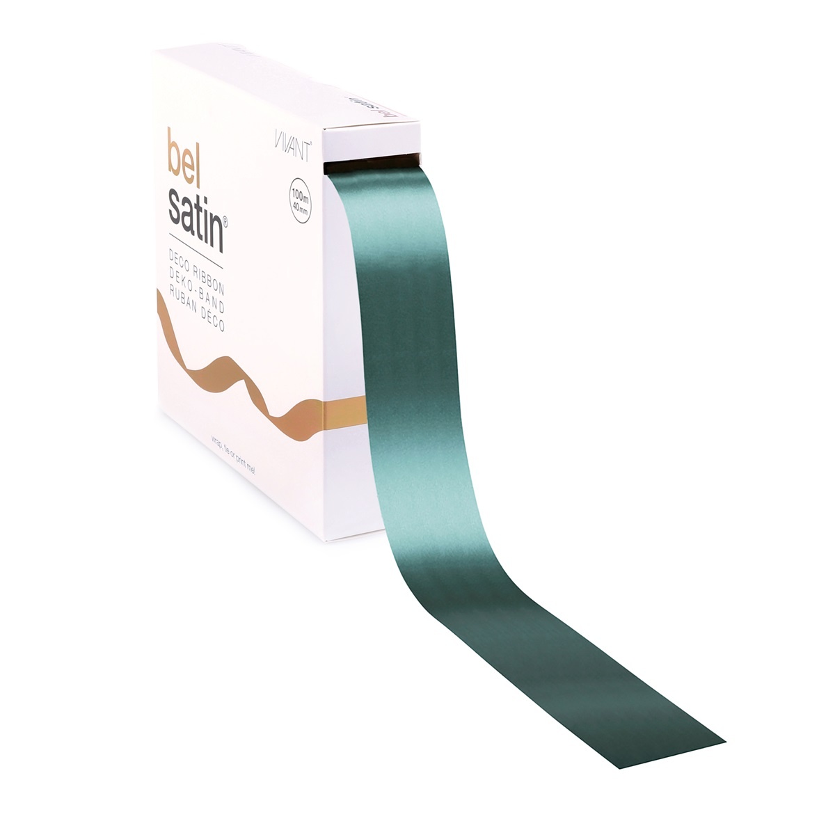 Bel Satin ruban 40mm - Petrol