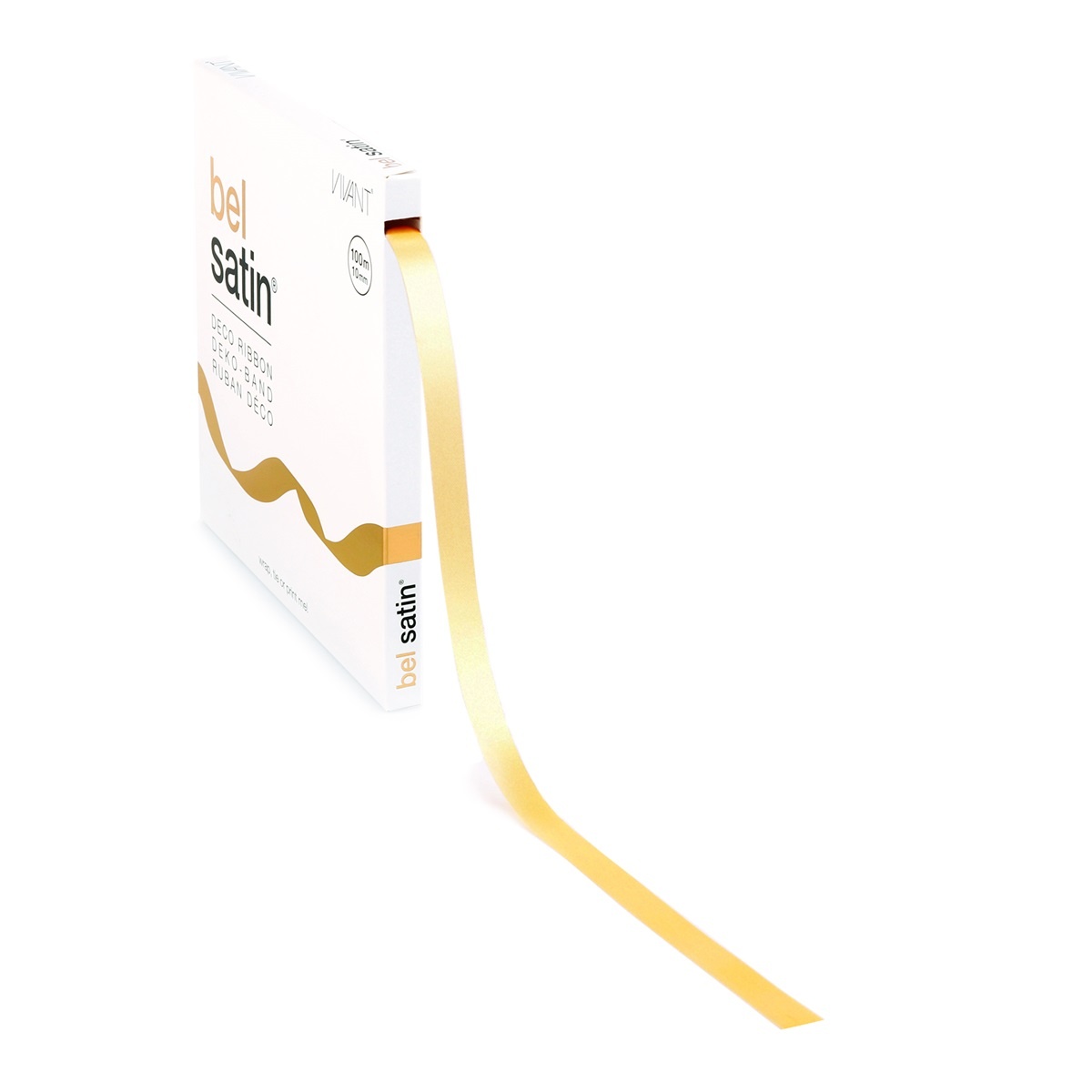 Bel Satin lint 10mm - Light Yellow