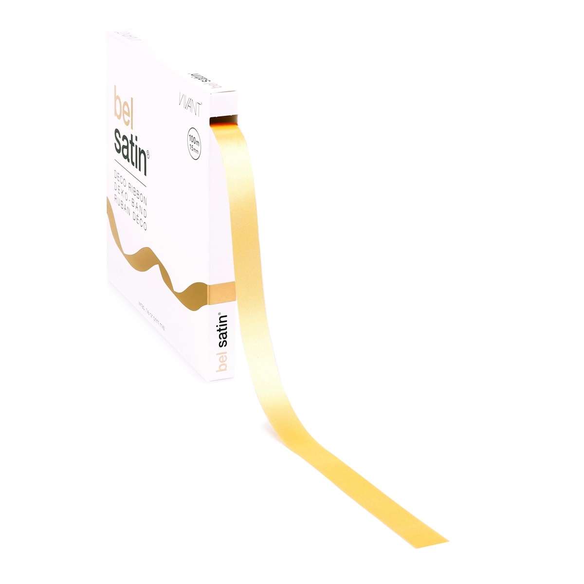 Bel Satin ribbon 15mm - Light Yellow