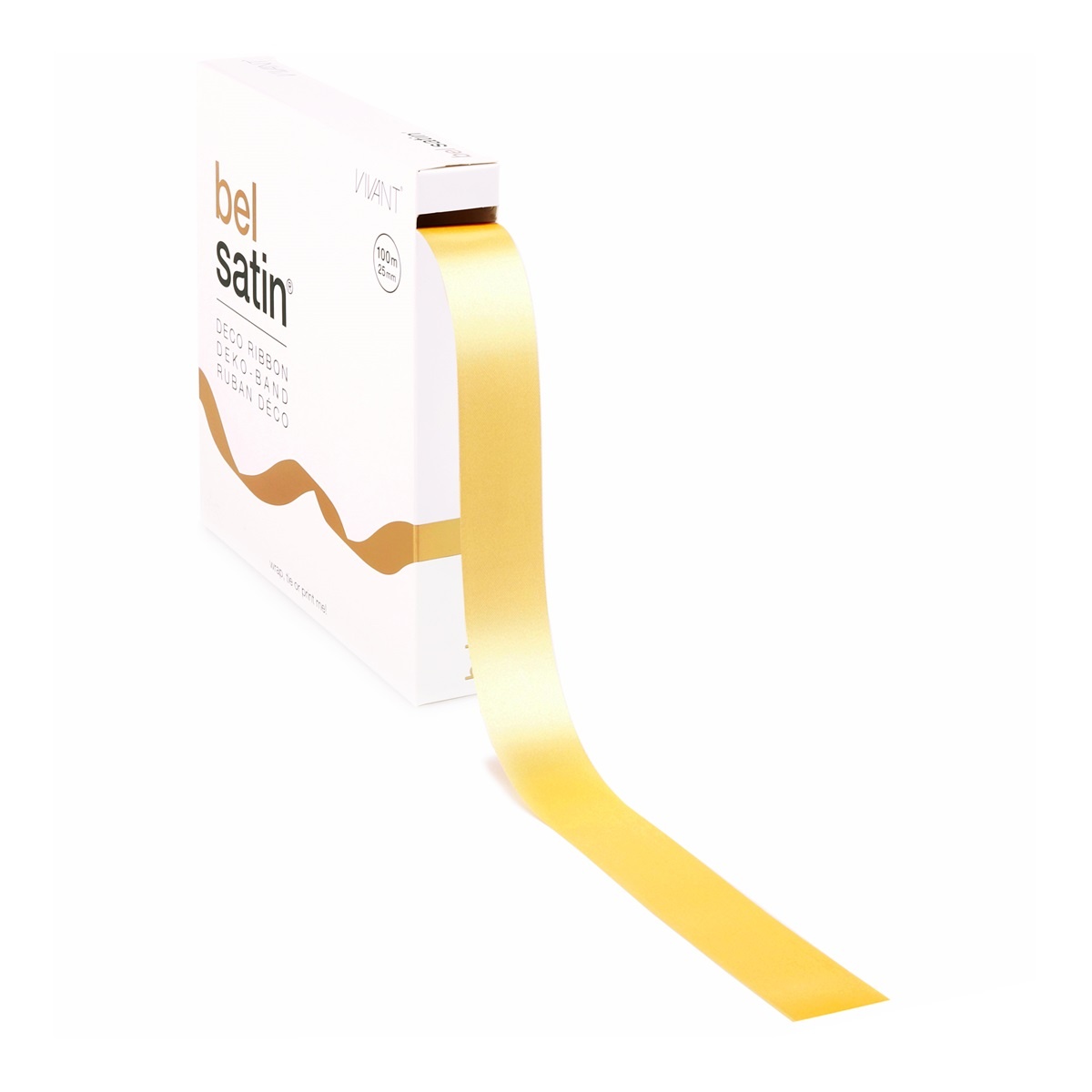 Bel Satin ruban 25mm - Light Yellow