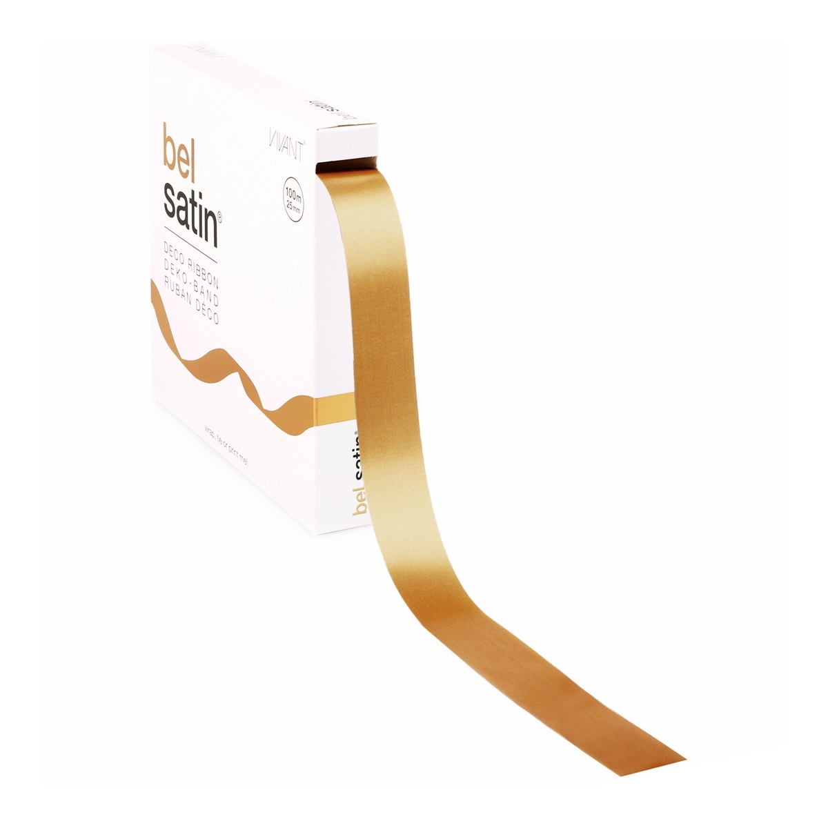Bel Satin ribbon 25mm - Gold