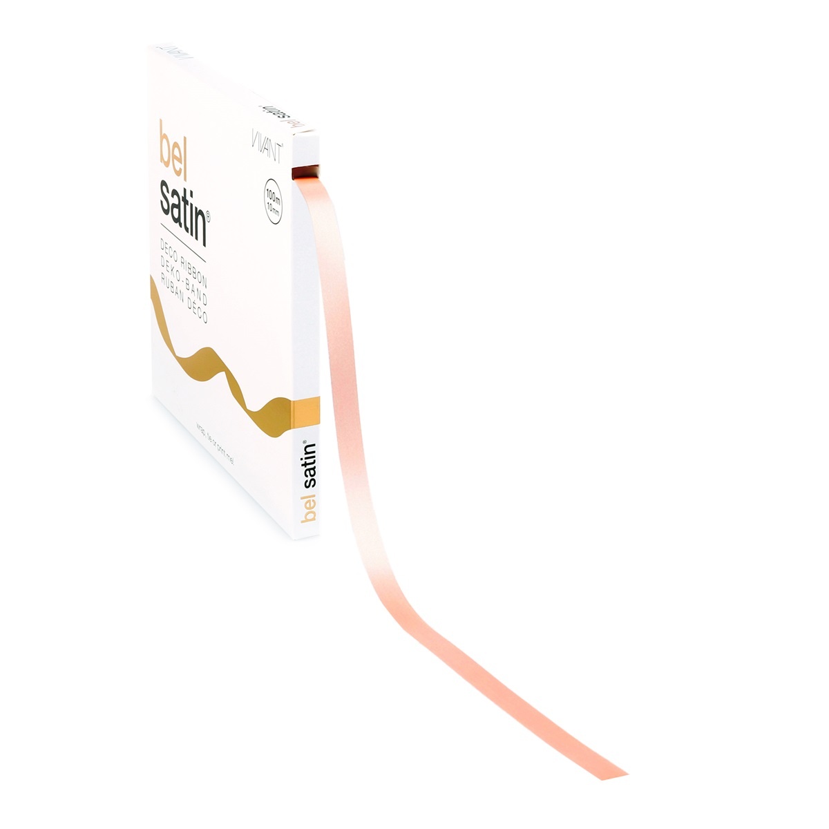 Bel Satin ruban 10mm - Salmon