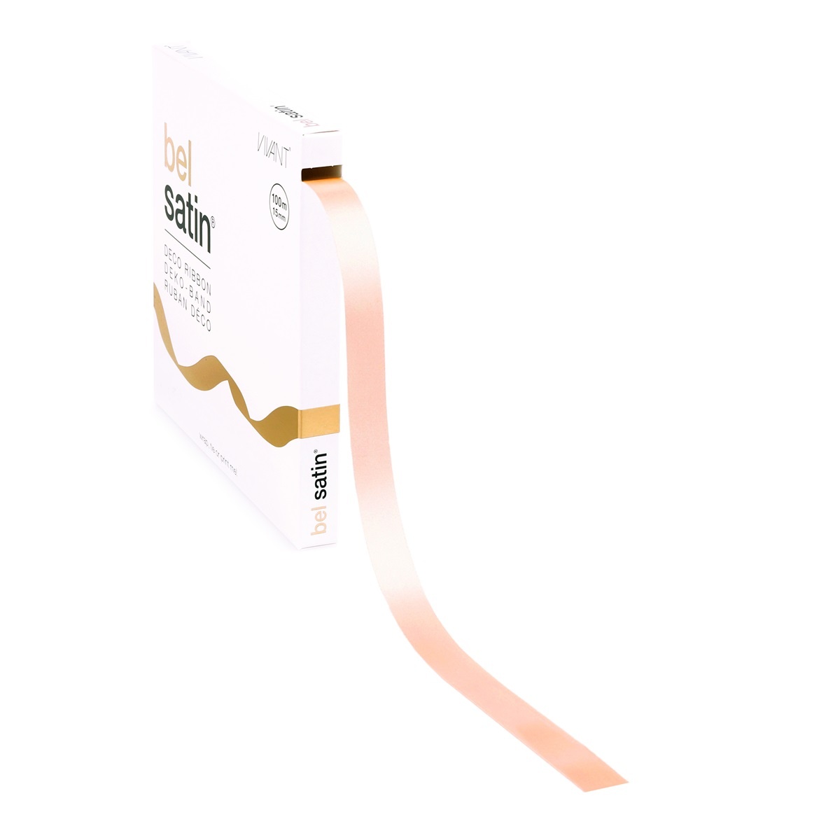 Bel Satin ruban 15mm - Salmon
